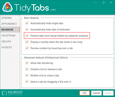 TidyTabs