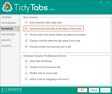 TidyTabs