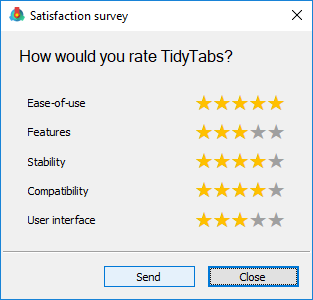 TidyTabs - User Satisfaction Survey